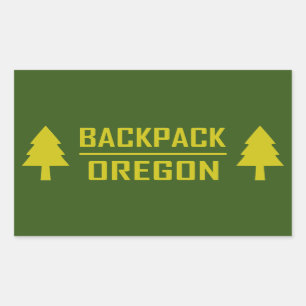 Pegatina Rectangular Mochila Oregon