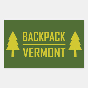 Pegatina Rectangular Mochila Vermont