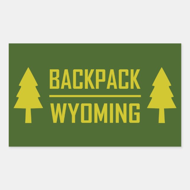 Pegatina Rectangular Mochila Wyoming (Anverso)