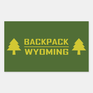 Pegatina Rectangular Mochila Wyoming