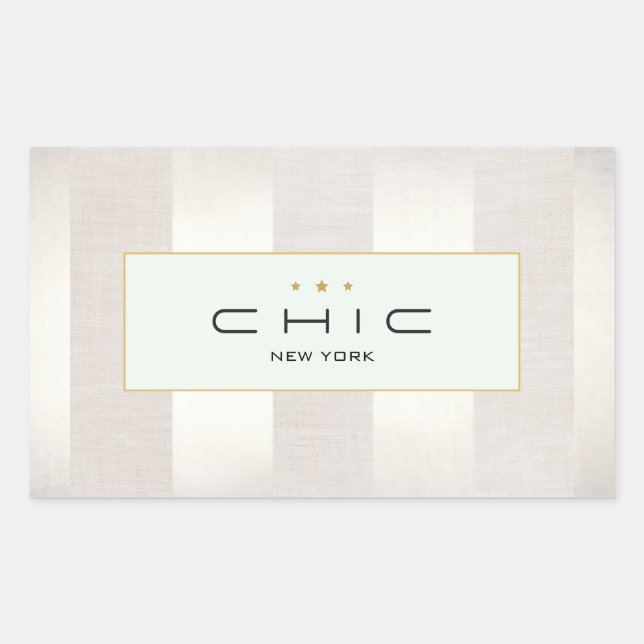 Pegatina Rectangular Moda elegante y bella a rayas modernas (Anverso)