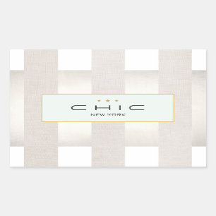 Pegatina Rectangular Moda elegante y bella a rayas modernas