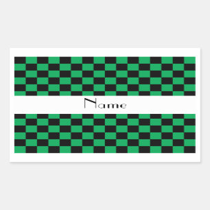 Pegatina Rectangular Modelo a cuadros en green.png