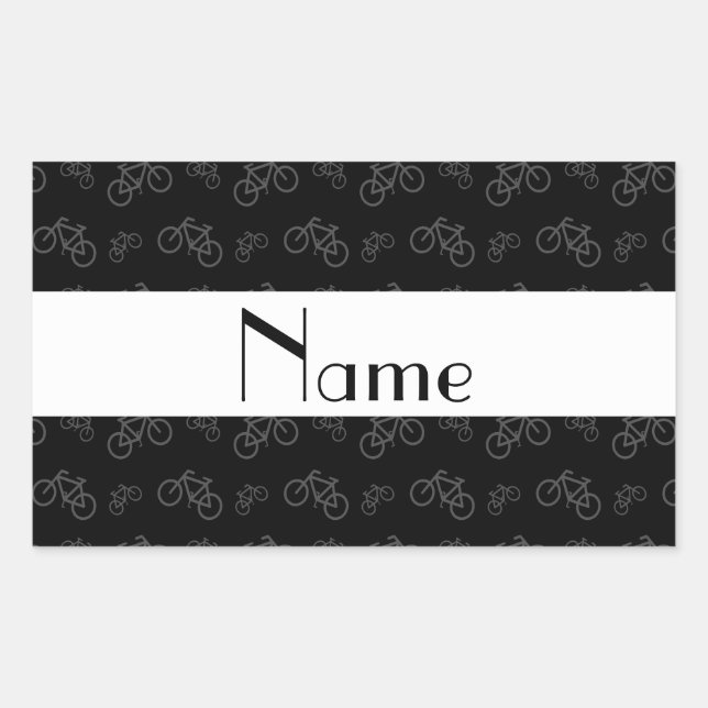Pegatina Rectangular Modelo negro conocido personalizado de la (Anverso)