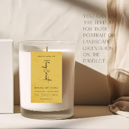 Pegatina Rectangular Modern Golden Rustic Label