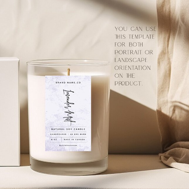 Pegatina Rectangular Modern Lavender Rustic Label (Subido por el creador)