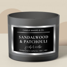 Moderna Candle de Empaquetado Elegante De Plata Ne