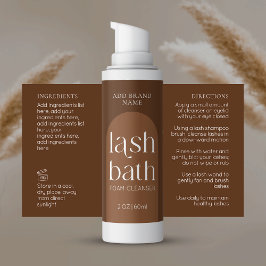 Pegatina Rectangular Moderno Boho Terracotta Lash Bath Cleanser Wraper