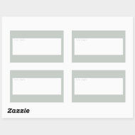 Pegatina Rectangular Moderno Mínimo Sage Green Para Hacer Planner