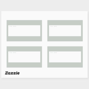 Pegatina Rectangular Moderno Mínimo Sage Green Para Hacer Planner