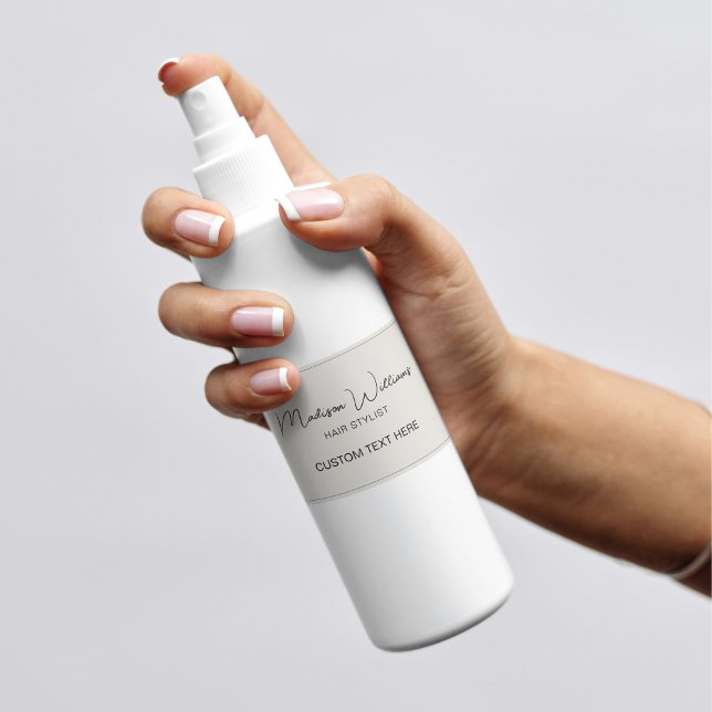 Pegatina Rectangular Moderno Neutral De Estilo Cabello (Hair Stylist Modern Neutral Rectangular Sticker)