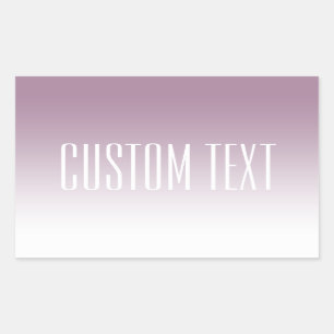 Pegatina Rectangular Moderno texto editable elegante y color ombre
