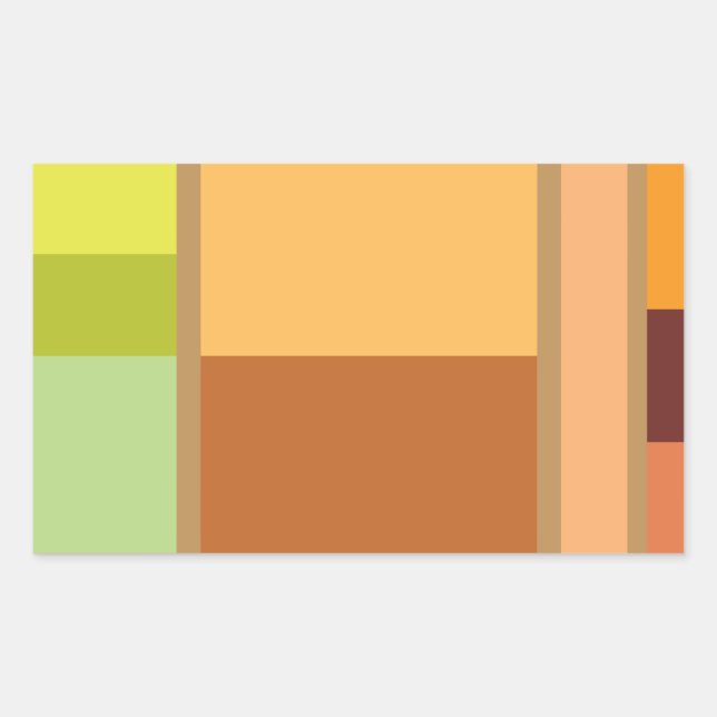 Pegatina Rectangular Moderno y Simple Mínimo (Anverso)