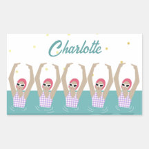 Modernos Nadadores Artísticos Vintage Síncronos Na