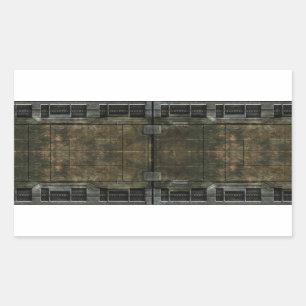Pegatina Rectangular Moho metalizado