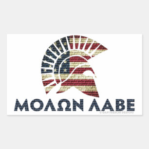 Pegatina Rectangular ¡Molon Labe!