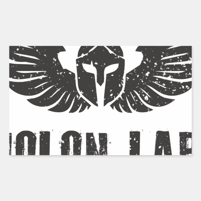 Pegatina Rectangular Molon Labe (Anverso)
