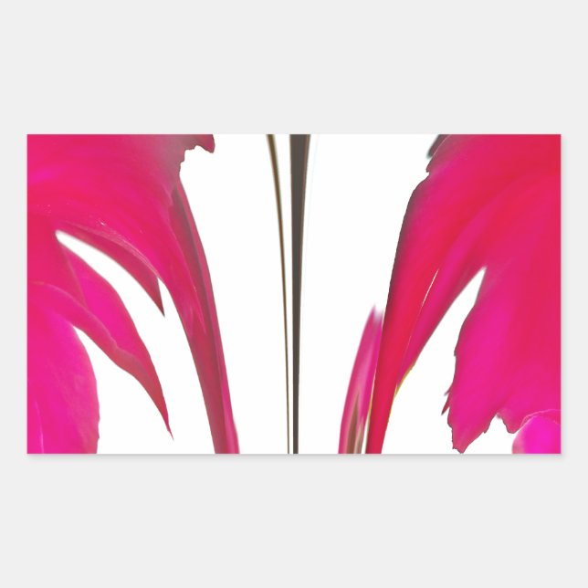 Pegatina Rectangular Momento capturado: Elegancia de Petal de Rosa Roja (Anverso)