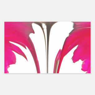 Pegatina Rectangular Momento capturado: Elegancia de Petal de Rosa Roja