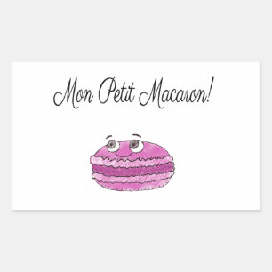 Pegatina Rectangular Mon Petit Macaron