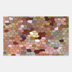 Pegatina Rectangular Monedas abstractas del metal plateado del cobre