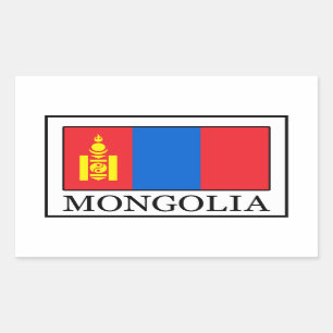 Pegatina Rectangular Mongolia