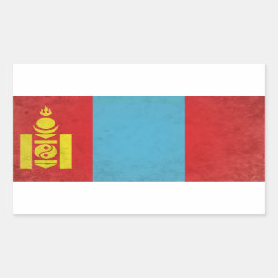Pegatina Rectangular Mongolia