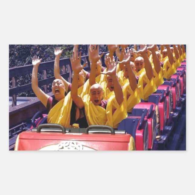 Pegatina Rectangular Monks-on-a-Roller-Coaster-67499.jpg (Anverso)