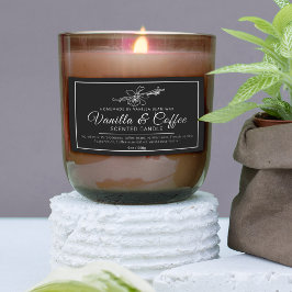 Pegatina Rectangular Mono de velas de café de vainilla casera