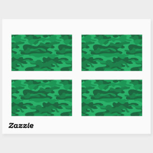 Pegatina Rectangular Monocolor verde español