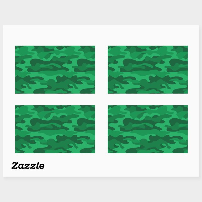 Pegatina Rectangular Monocolor verde español (Hoja)