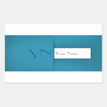 Monograma azul sencillo moderno