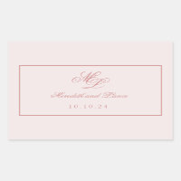 Monograma rosa simple elegante