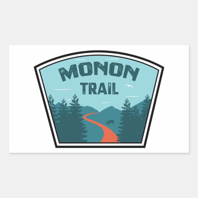 Pegatina Rectangular Monon Trail (Anverso)
