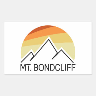 Pegatina Rectangular Mont Bondcliff New Hampshire Retro
