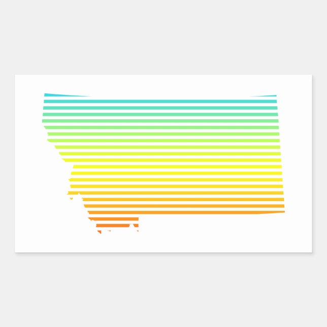 Pegatina Rectangular montana chill fade (Anverso)