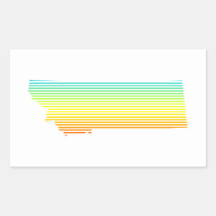 Pegatina Rectangular montana chill fade