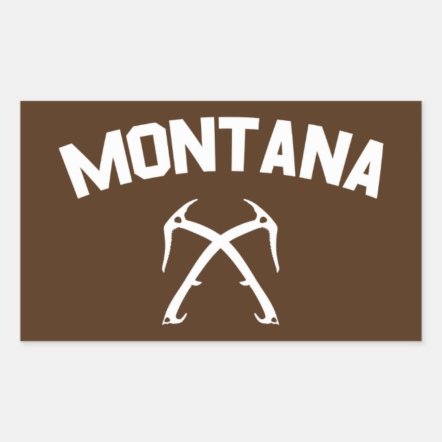 Pegatina Rectangular Montana Ice Climbing (Anverso)