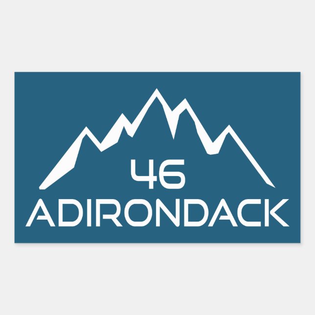 Pegatina Rectangular Montañas Adirondack 46 (Anverso)