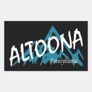 Pegatina Rectangular Montañas Altoona Pennsylvania