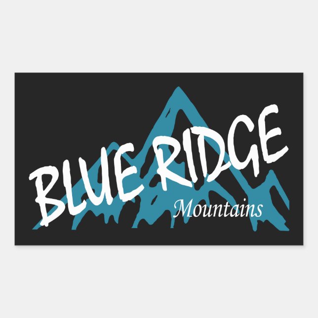 Pegatina Rectangular Montañas Blue Ridge (Anverso)