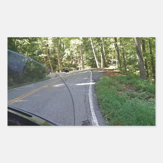 Pegatina Rectangular Montando El Dragón (Anverso)