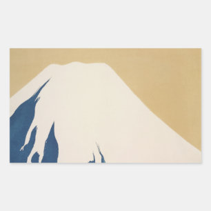 Pegatina Rectangular Monte Fuji Kamisaka Sekka japón pintando canva de