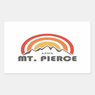 Pegatina Rectangular Monte Pierce New Hampshire