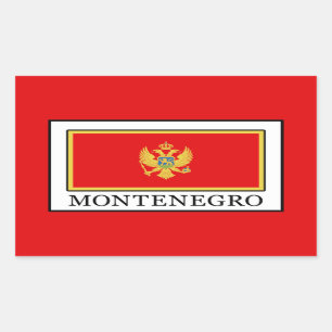 Pegatina Rectangular Montenegro