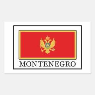 Pegatina Rectangular Montenegro