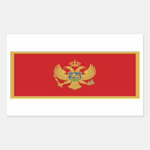 Pegatina Rectangular Montenegro/bandera montenegrina