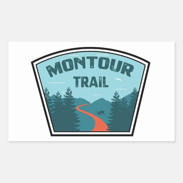 Pegatina Rectangular Montour Trail (Anverso)