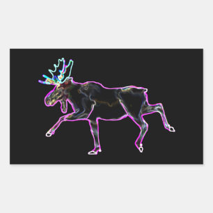 Pegatina Rectangular Moose eléctrico