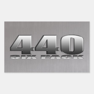 Pegatina Rectangular Mopar Dodge 440 Six Pack